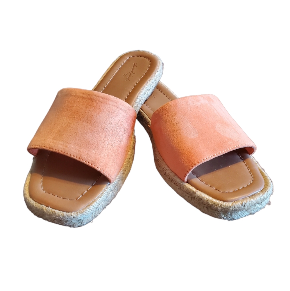 Women's Universal Thread Maren Square Toe Espadrille Slide Sandals - Orange 9